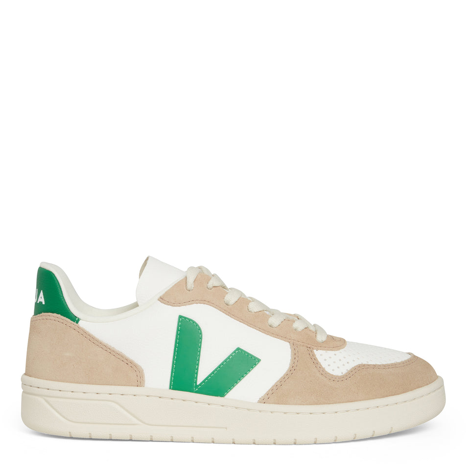 Sneakers ''Chromefree'' in pelle bianca e verde