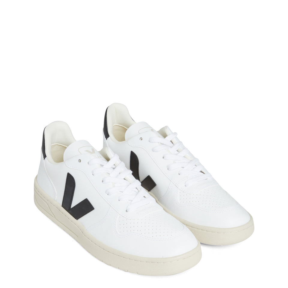 Sneakers ''Chromefree'' in pelle bianca e nera