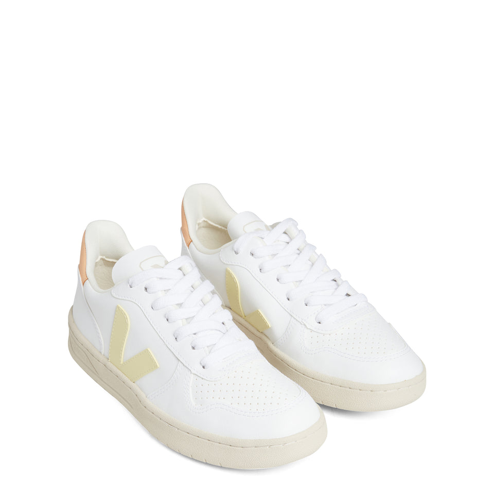 White leather ''V-10'' sneakers