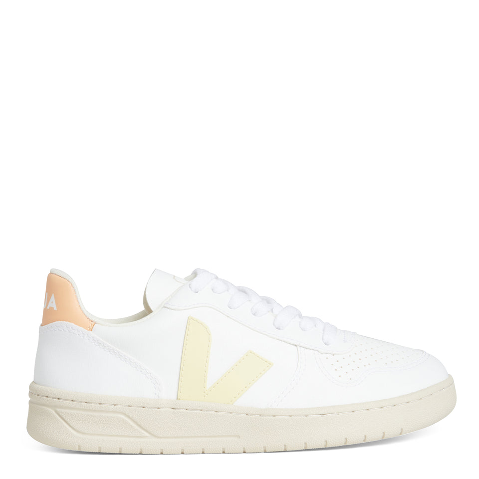 Sneakers ''V-10'' in pelle bianca