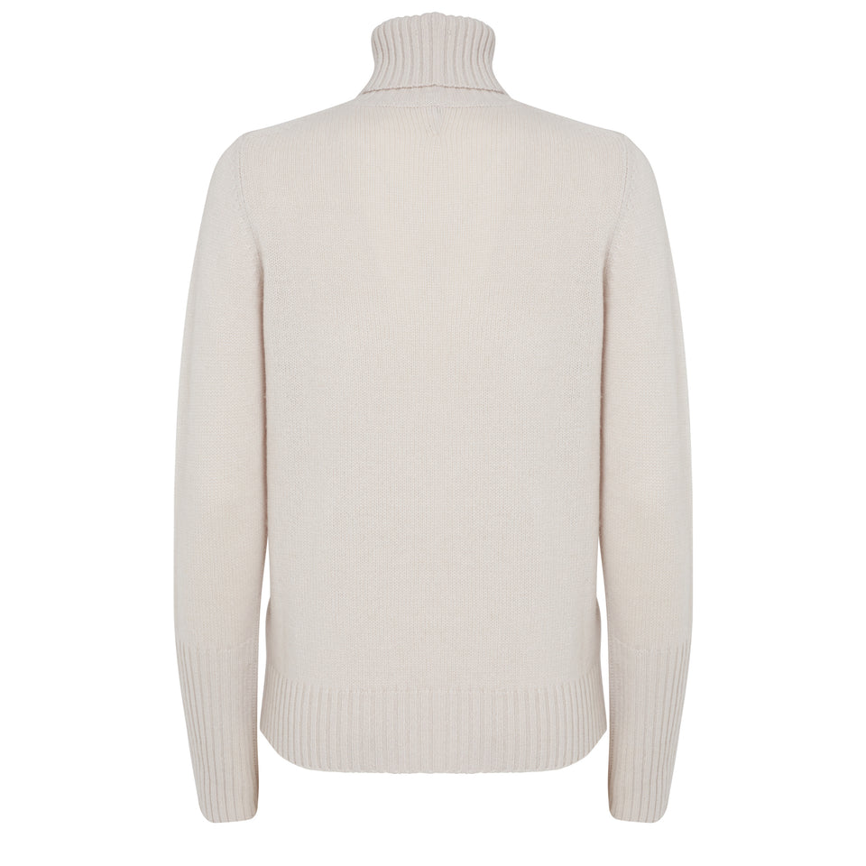 Maglia in cashmere beige