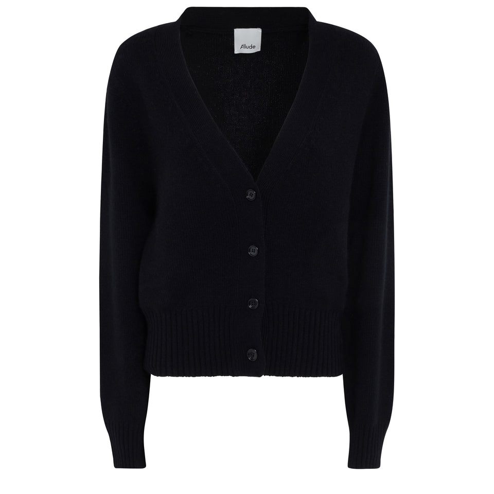 Cardigan in cashmere nero