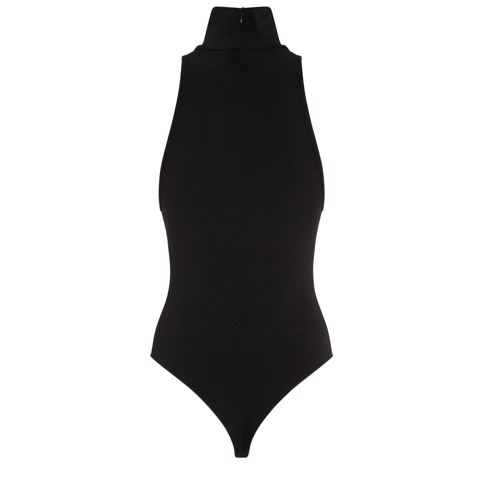 "Norah" bodysuit in black jersey