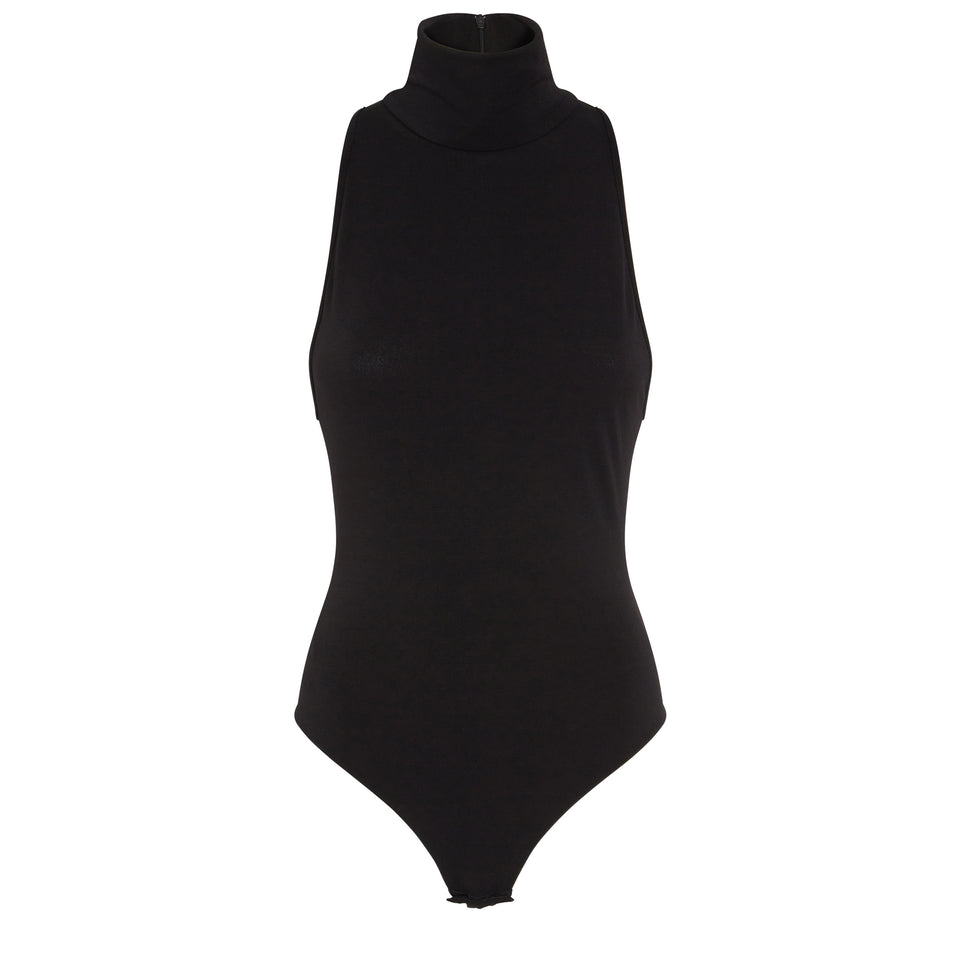 "Norah" bodysuit in black jersey