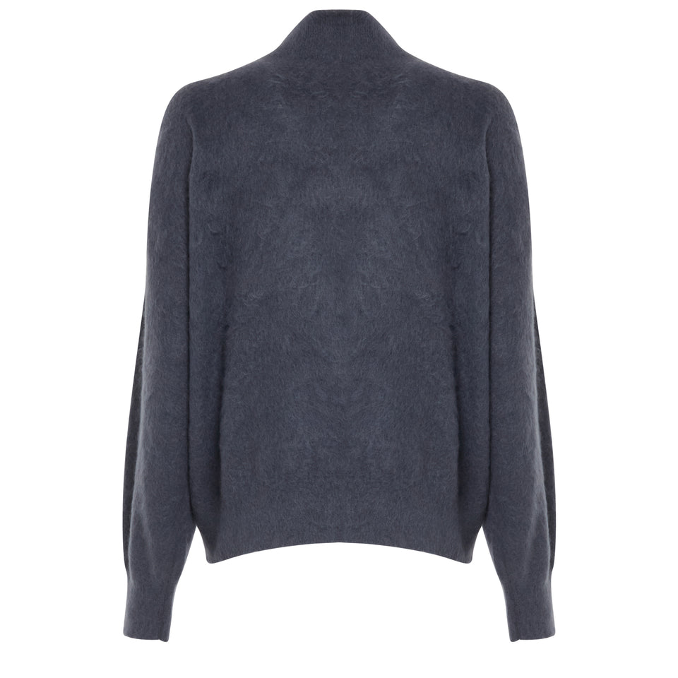 Maglione in lana blu