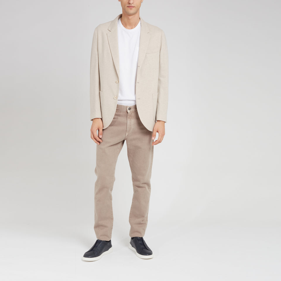 Giacca in cashmere beige