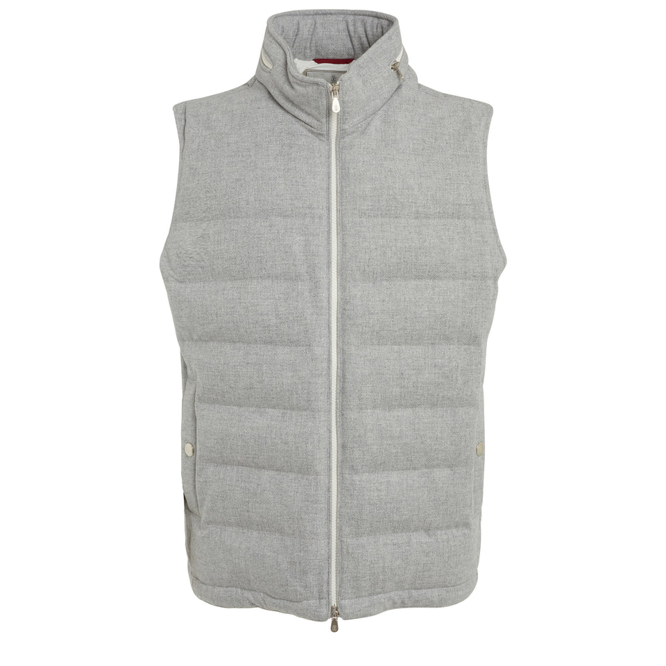 Gray wool vest