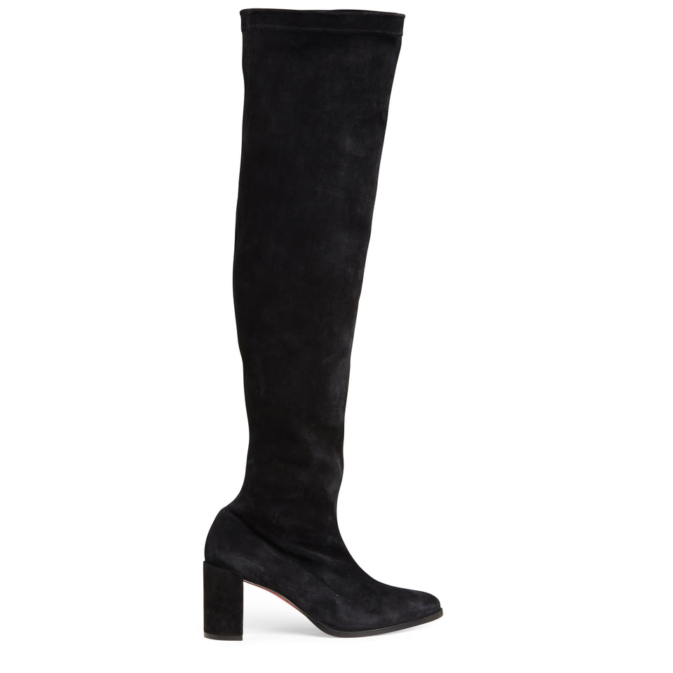 "Stretchadoxa Botta Alta" boot in black suede