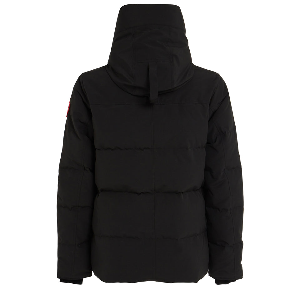 Wyndham parka in black technical fabric