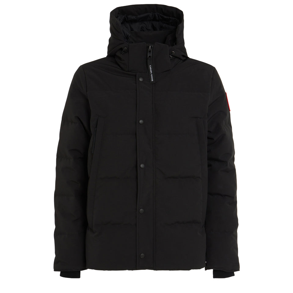 "Wyndham" parka in black technical fabric