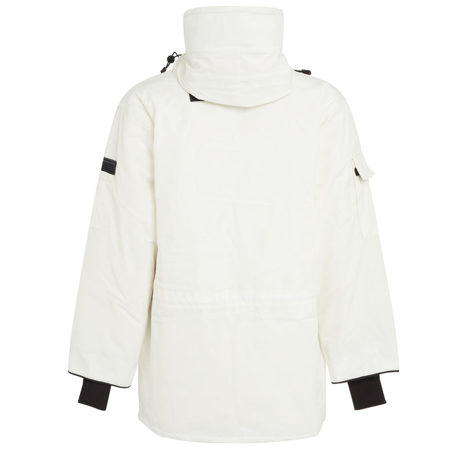 "Expedition" parka in white technical fabric