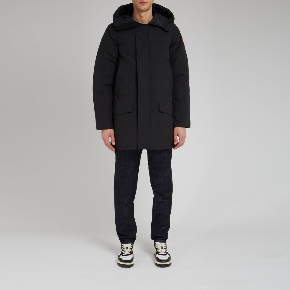 "Langford" parka in black technical fabric