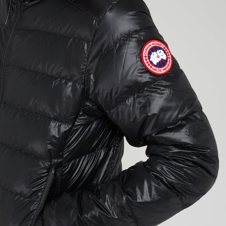 "Crofton" down jacket in black fabric