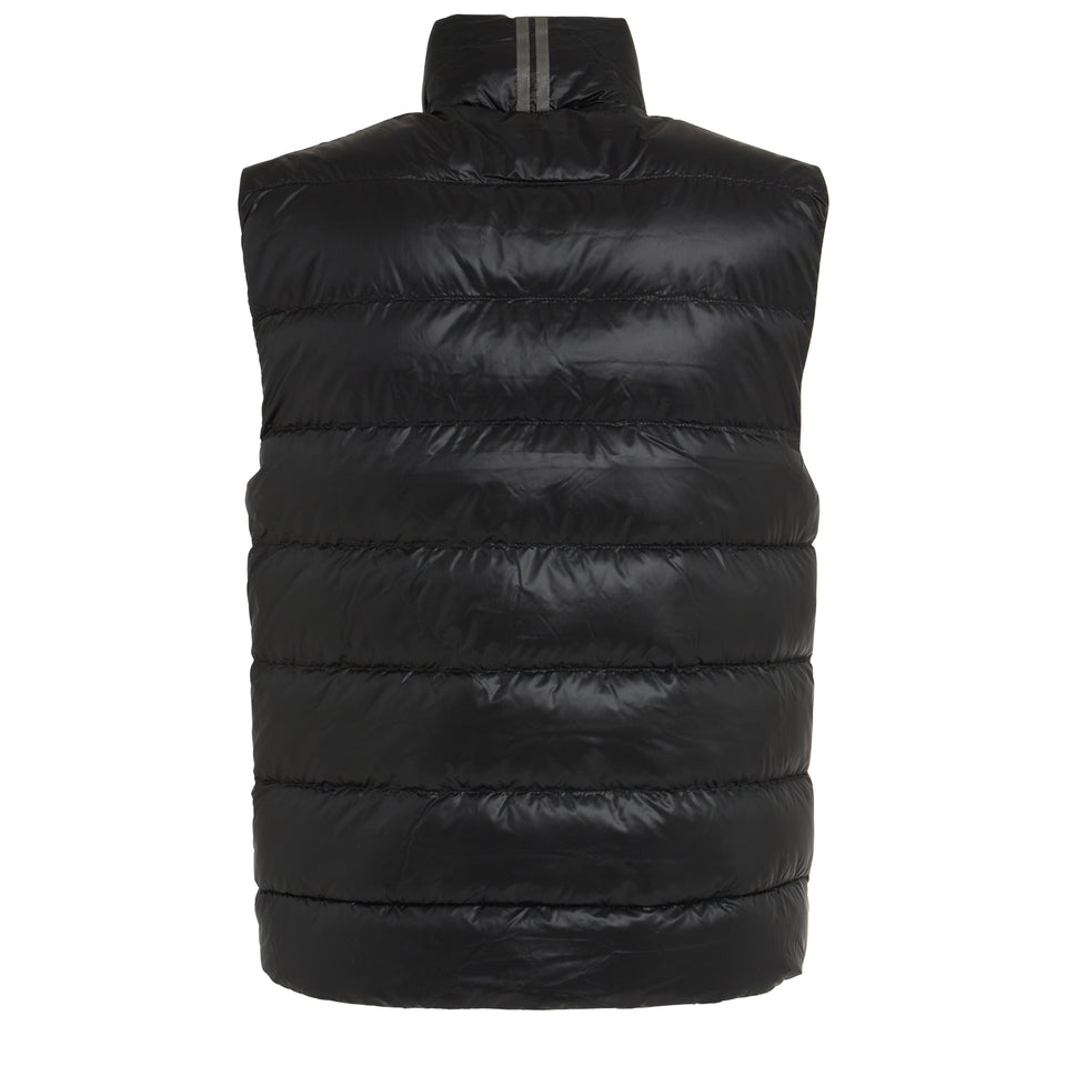 "Crofton" padded vest in black fabric