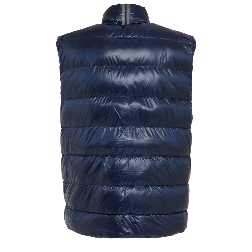 "Crofton" padded vest in blue fabric