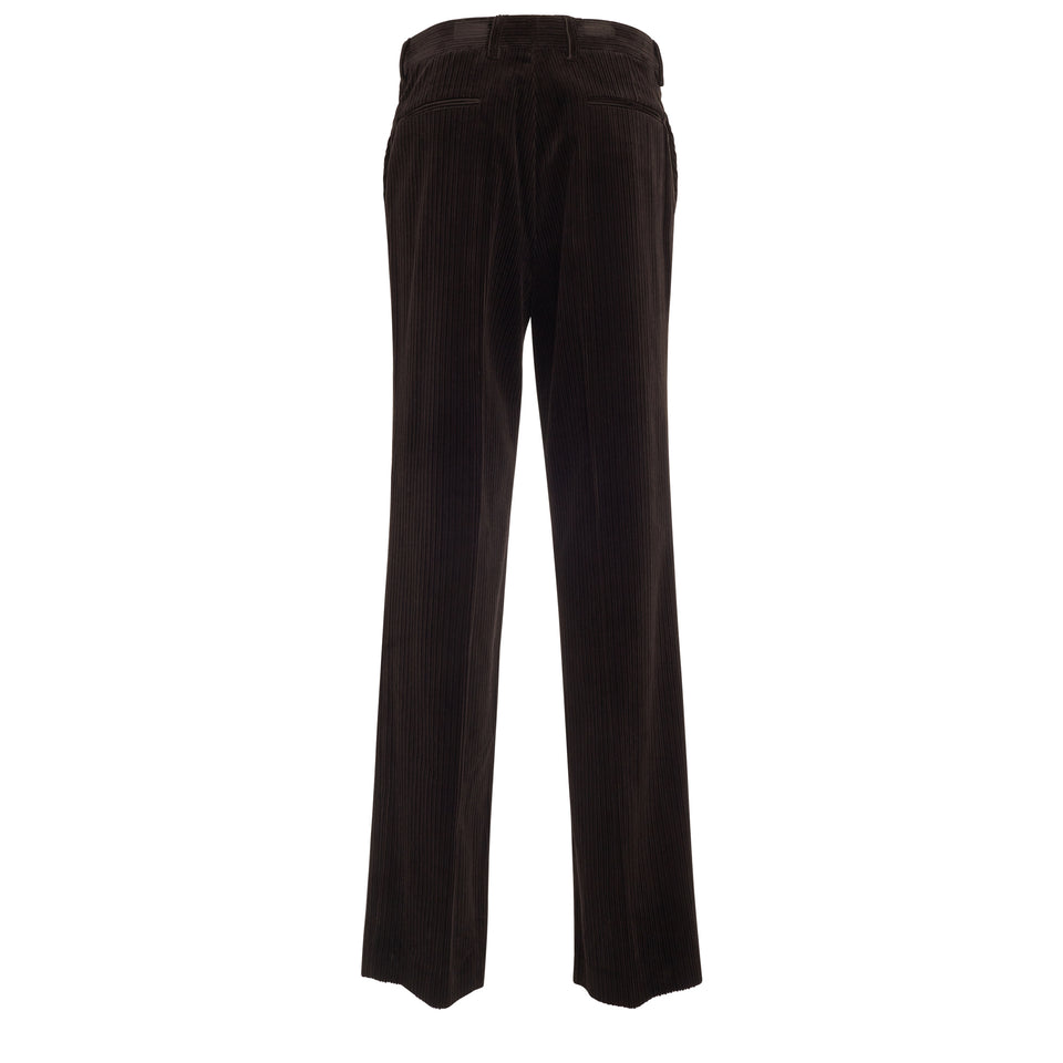 Pantalone "Pulley" in velluto marrone