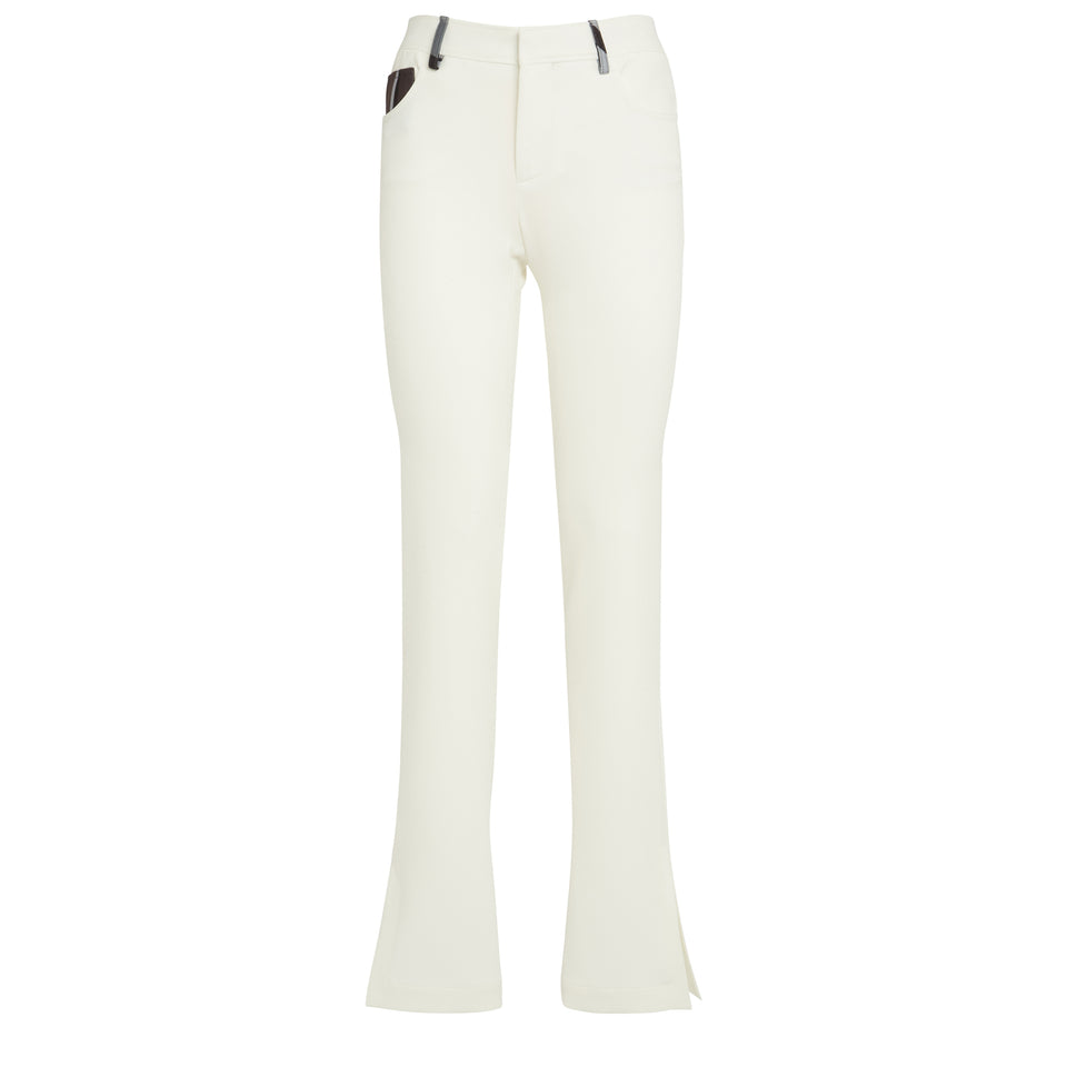 Pantalone in tessuto bianco