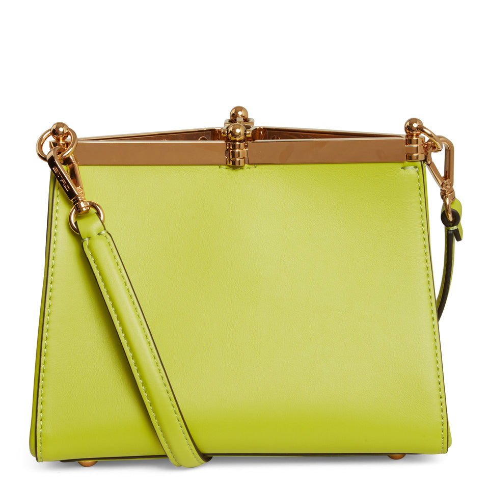 Borsa ''Vela'' mini in pelle lime