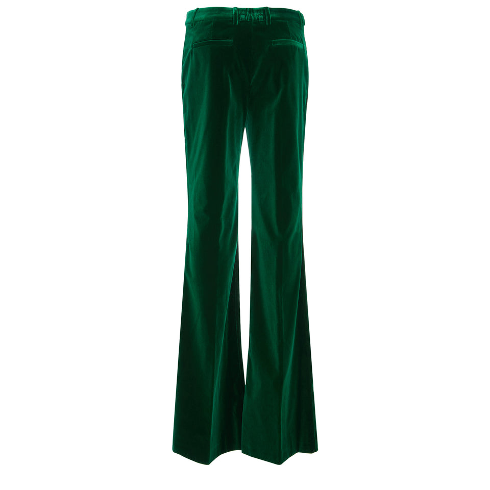 Pantalone in velluto verde