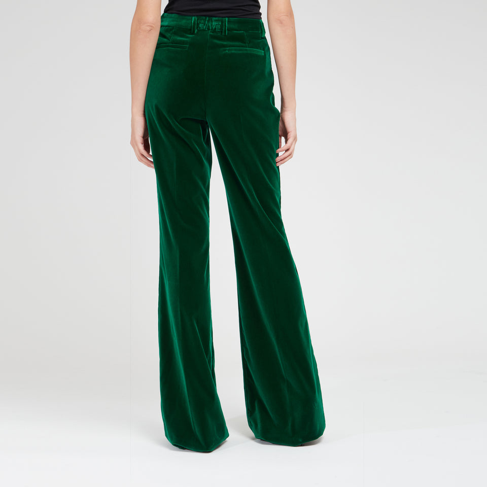 Pantalone in velluto verde