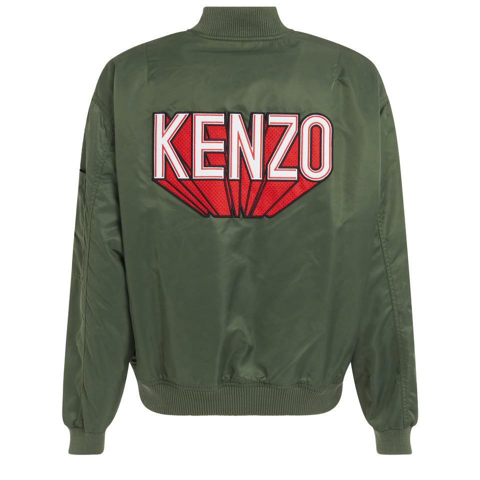 Kenzo 3D bomber jacket in green fabric GIO MORETTI