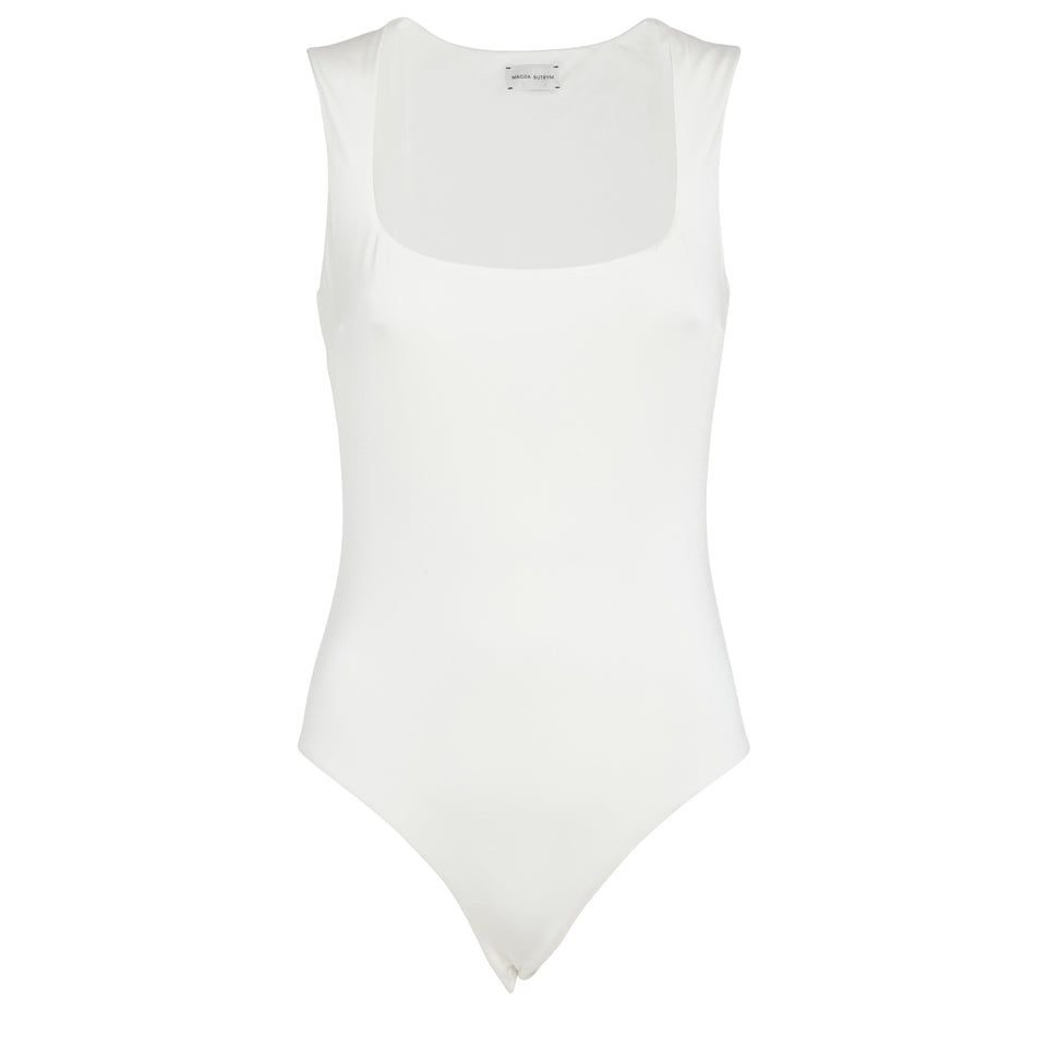 White fabric bodysuit