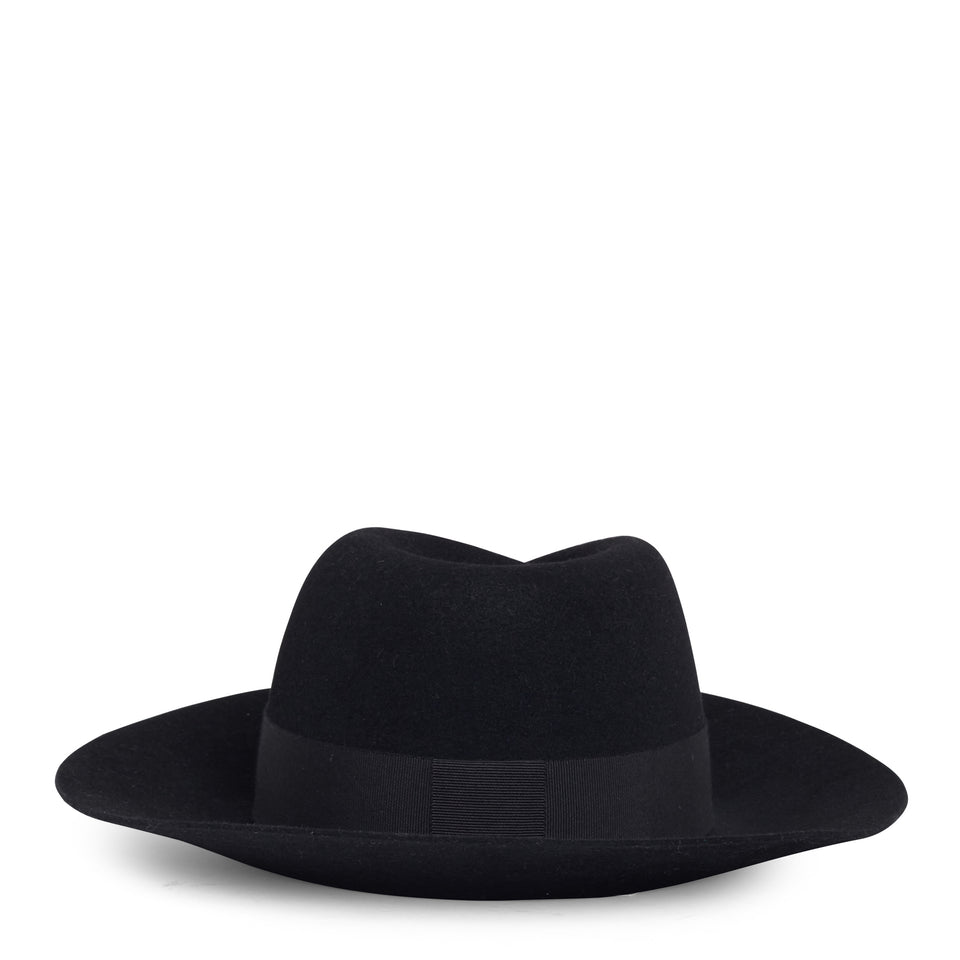 ''Virginie'' hat in black wool