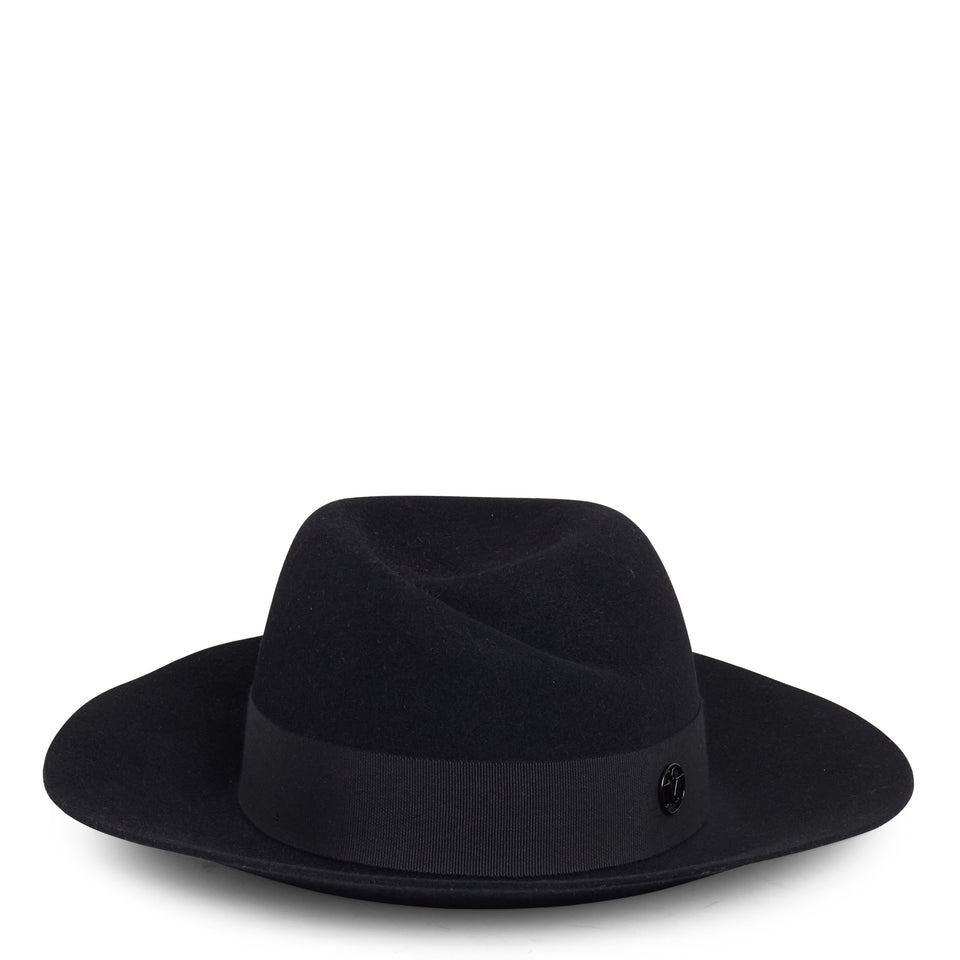 ''Virginie'' hat in black wool