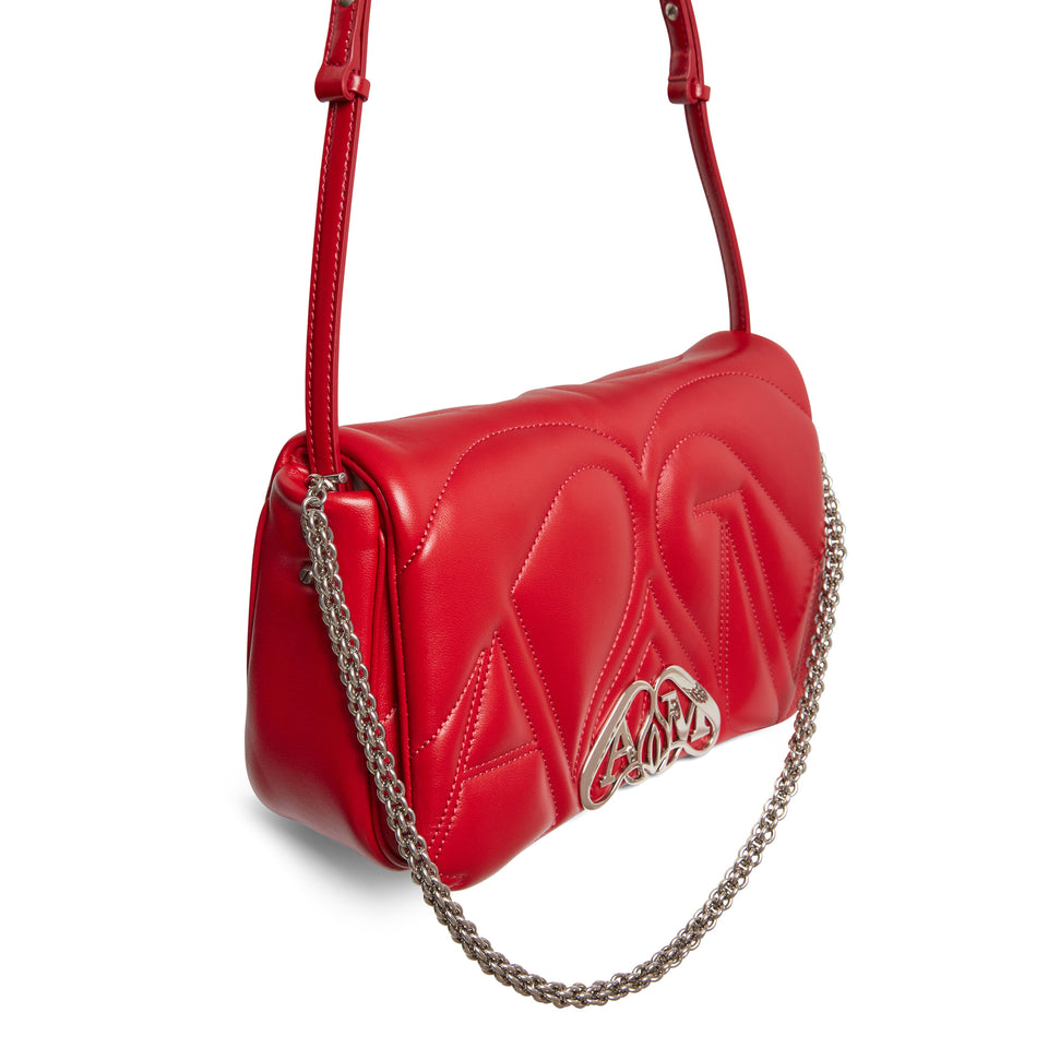 Borsa ''The Seal'' in pelle rossa