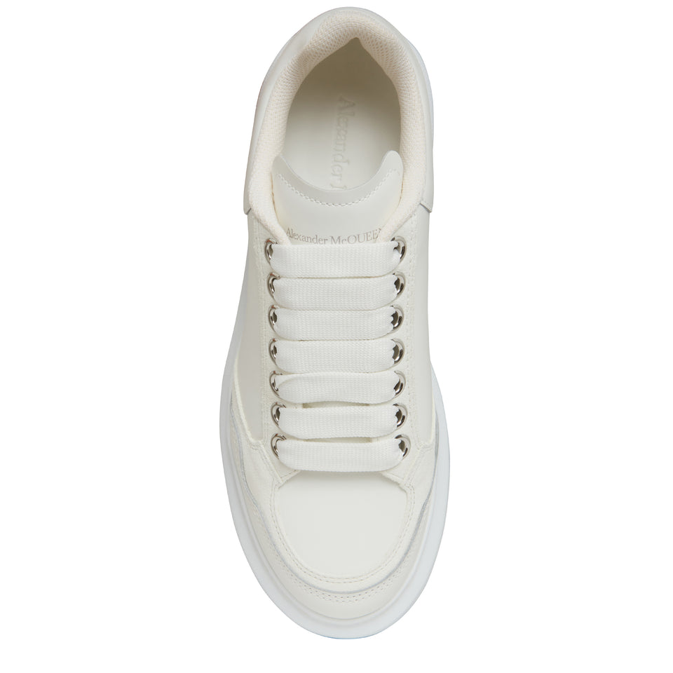 ''Larry'' sneakers in white leather