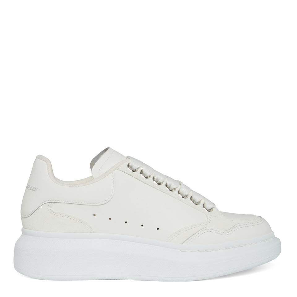 Alexander mcqueen larry white leather trainers online