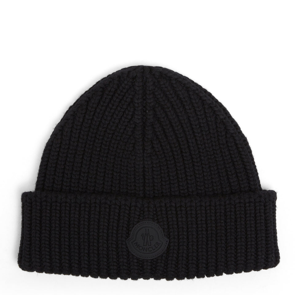 Black wool cap