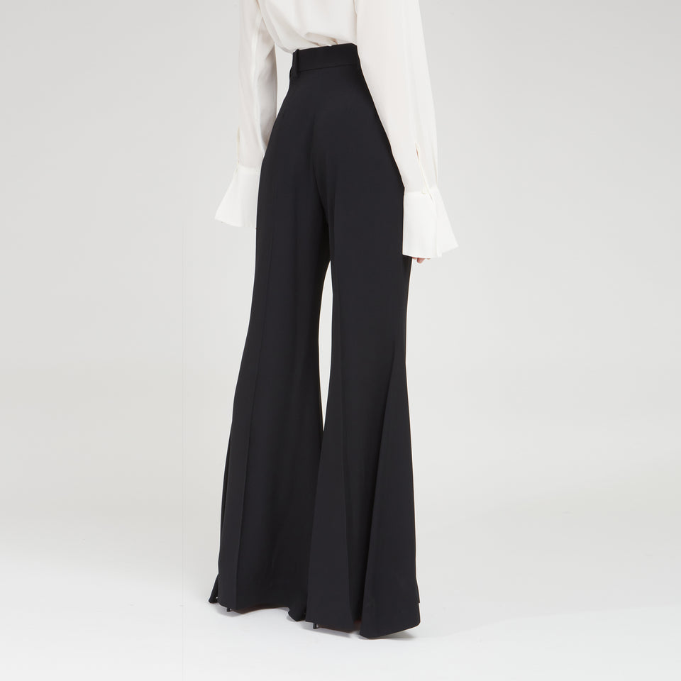 Black wool trousers