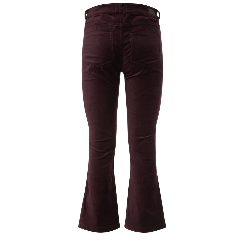 Jeans "Claudine" in denim bordeaux