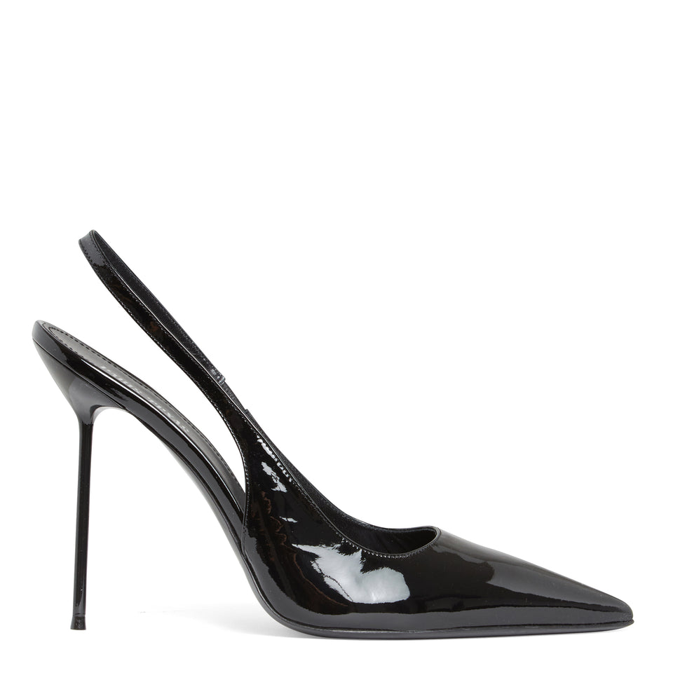 "Lidia" slingback in black leather