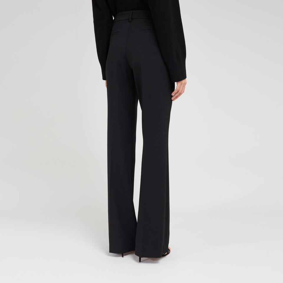 Tailored black wool trousers