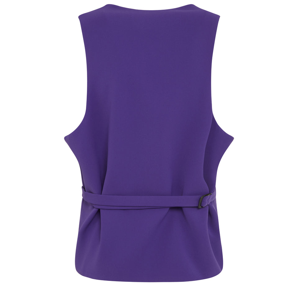 Purple fabric vest