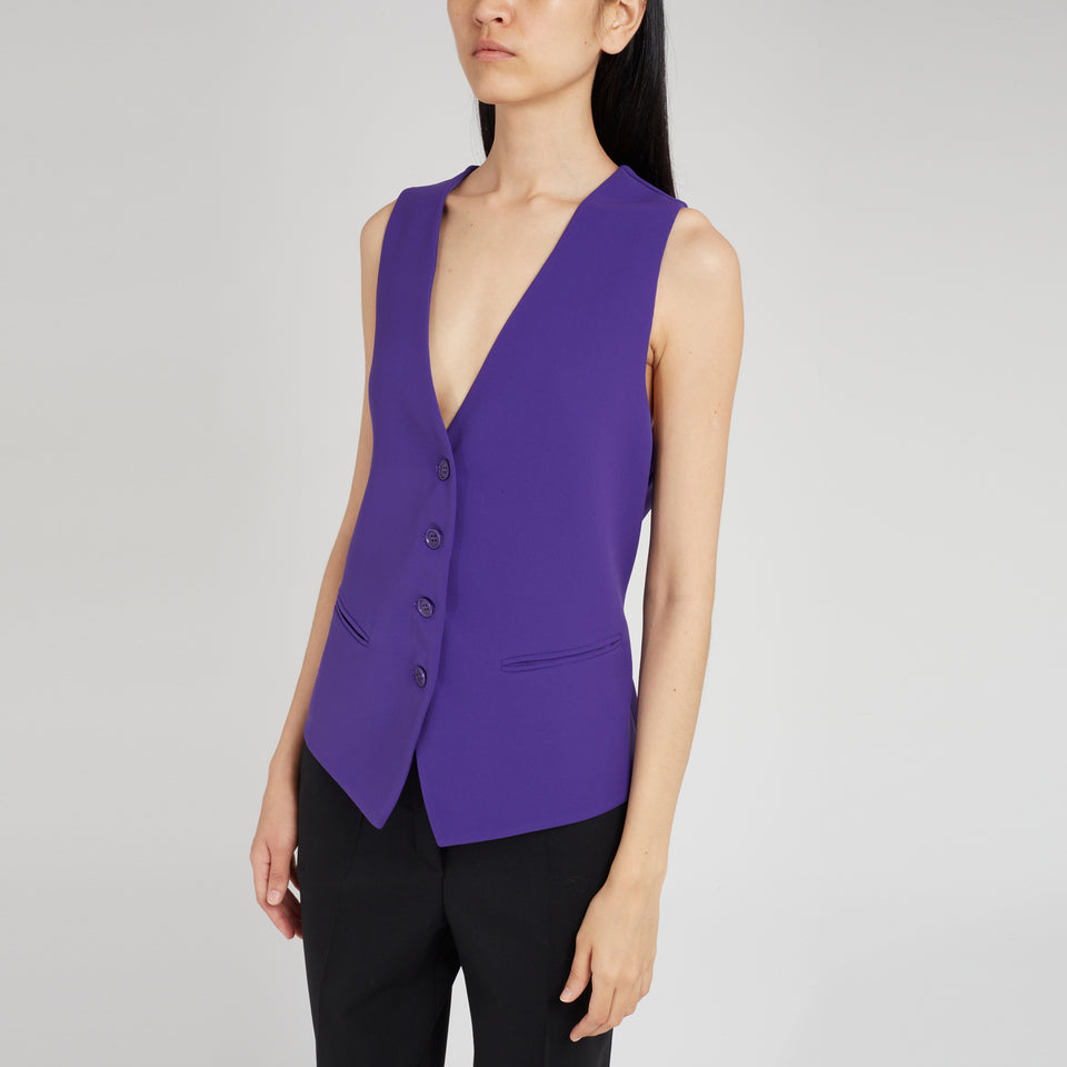 Gilet in tessuto viola