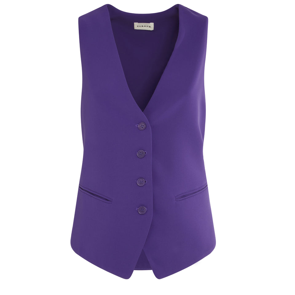 Purple fabric vest