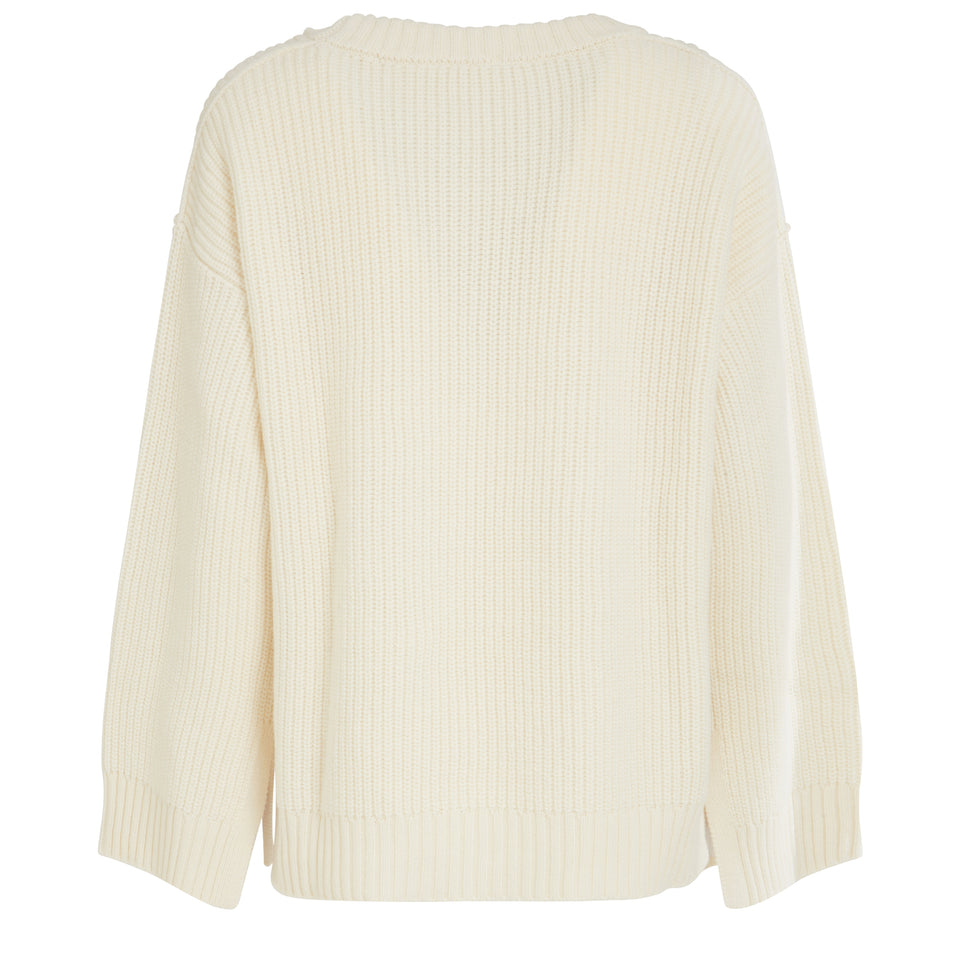 White wool sweater