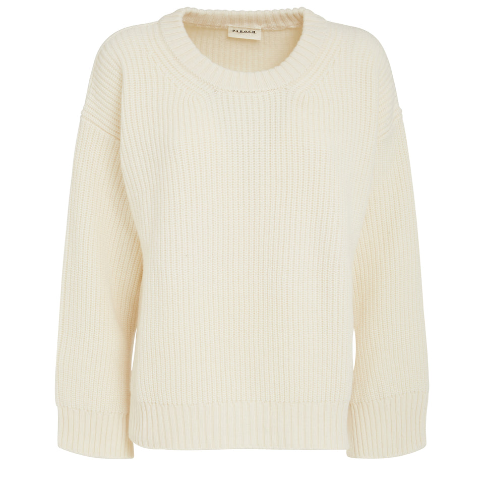 White wool sweater