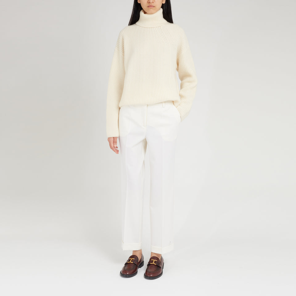 White wool sweater