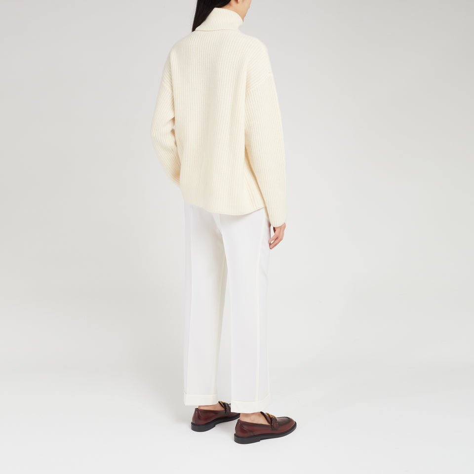 White wool sweater