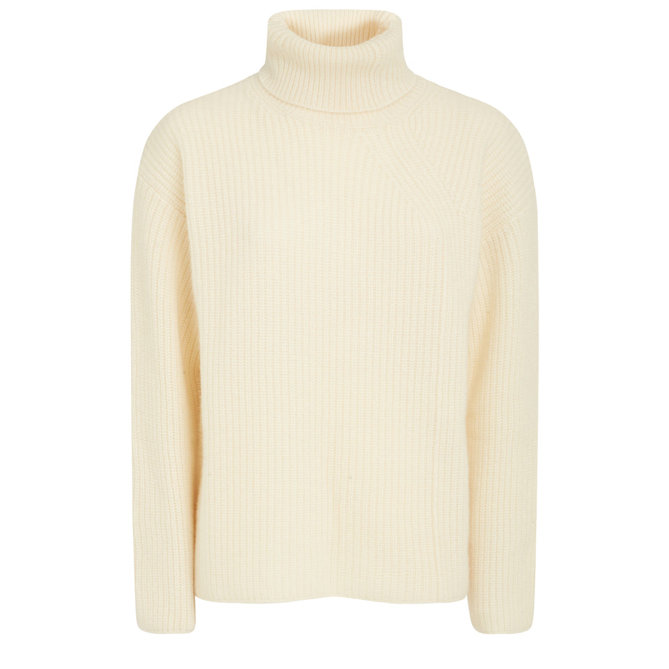 White wool sweater