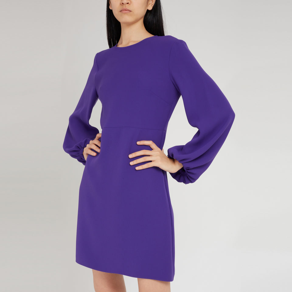 Purple fabric dress