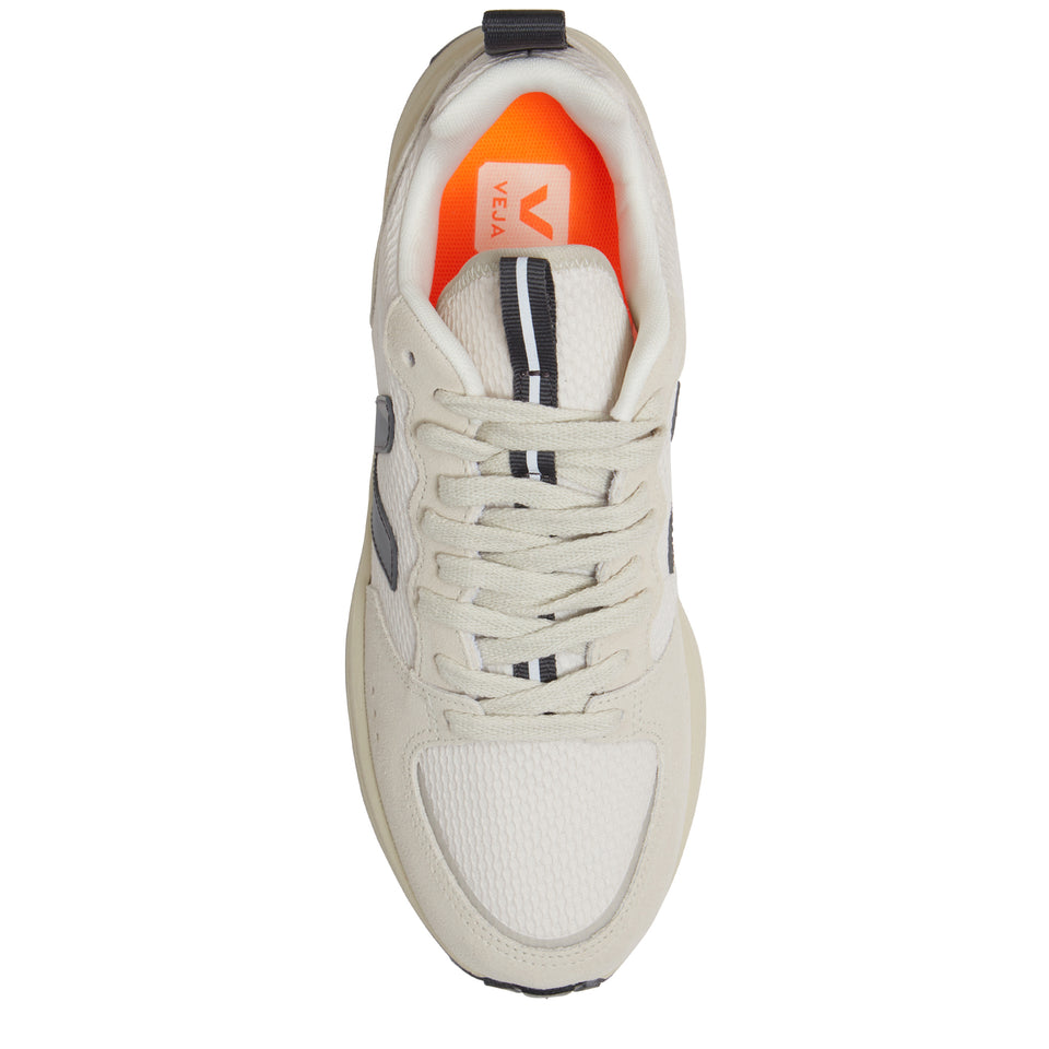 ''Venturi Mesh'' sneakers in white leather