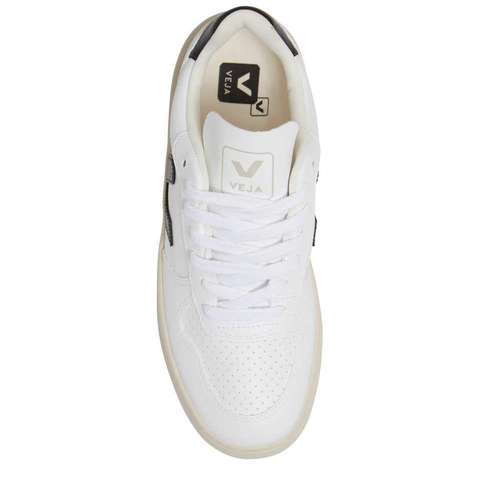Sneakers ''Chromefree'' in pelle bianca e nera