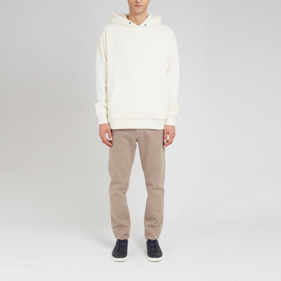 White cashmere sweatshirt