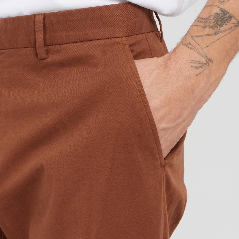 Pantalone in cotone marrone