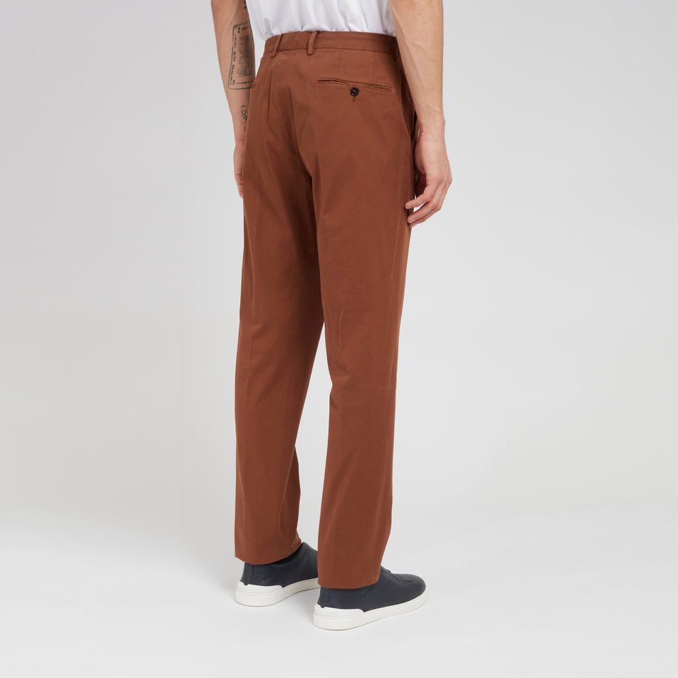 Pantalone in cotone marrone